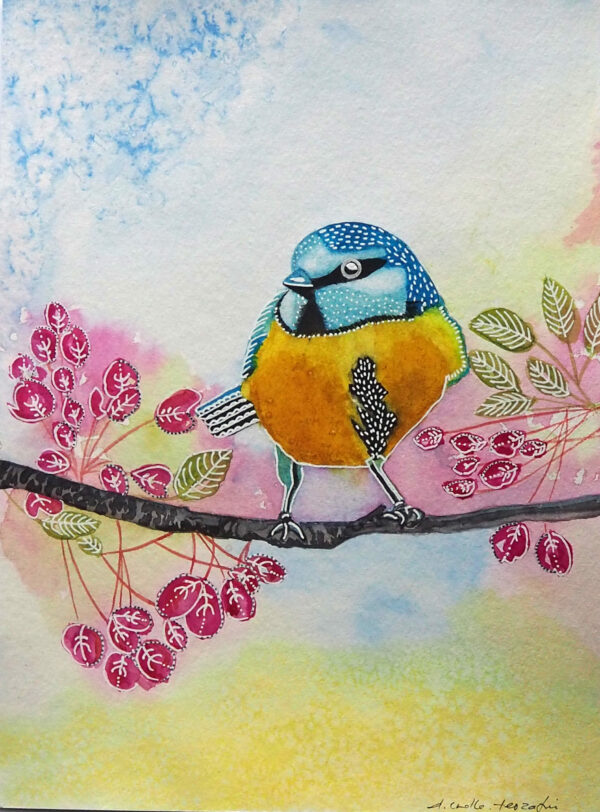 Mésange bleue (Blue chickadee)