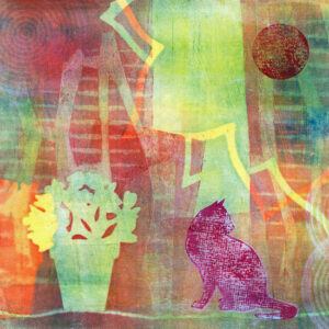 Le chat et le géranium