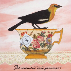 Double cards with tea (per piece)