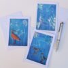 3 cartes doubles assorties avec enveloppes - Les oiseaux bleus – Image 2