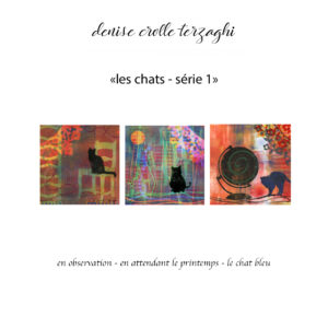 3 cartes doubles assorties avec enveloppes - Chats - série 1