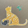 3 cartes double assorties, "chats" en linogravure - Image 4