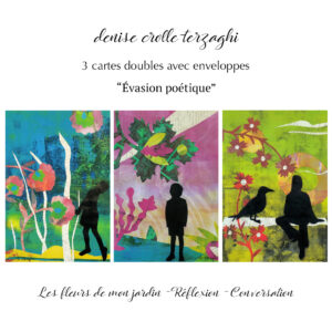 3 cartes doubles assorties avec enveloppes - Evasion poétique