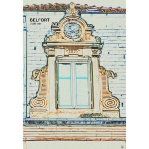 Belfort - Lucarne de toit, Hotel Saint-Christophe