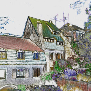 Belfort-Maisons anciennes rue du Rosemont